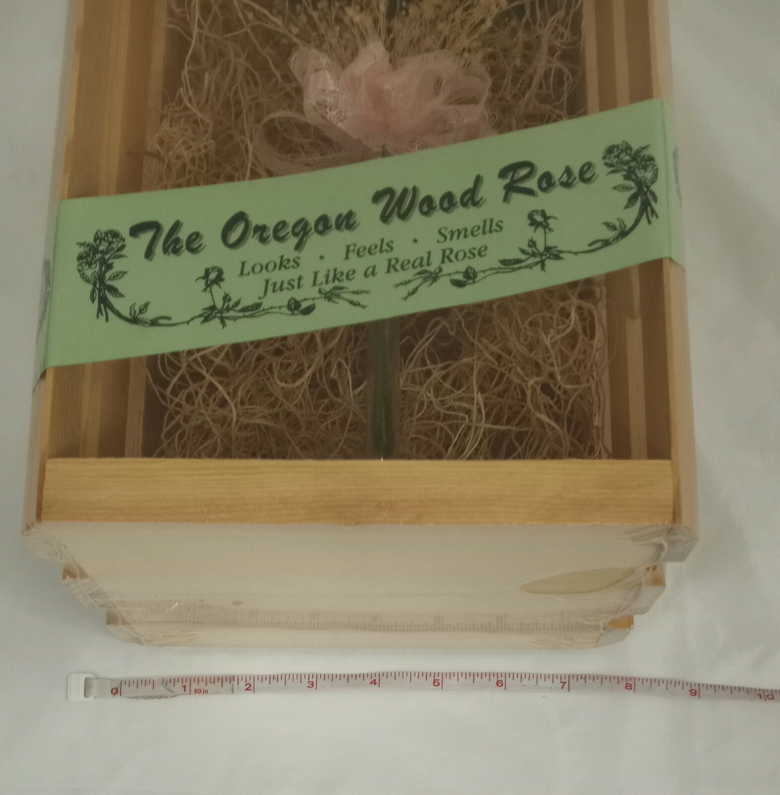 Vintage The Oregon Wood Rose 16″ X 9″ Joyous Reflections Handcrafted 1977 Sealed