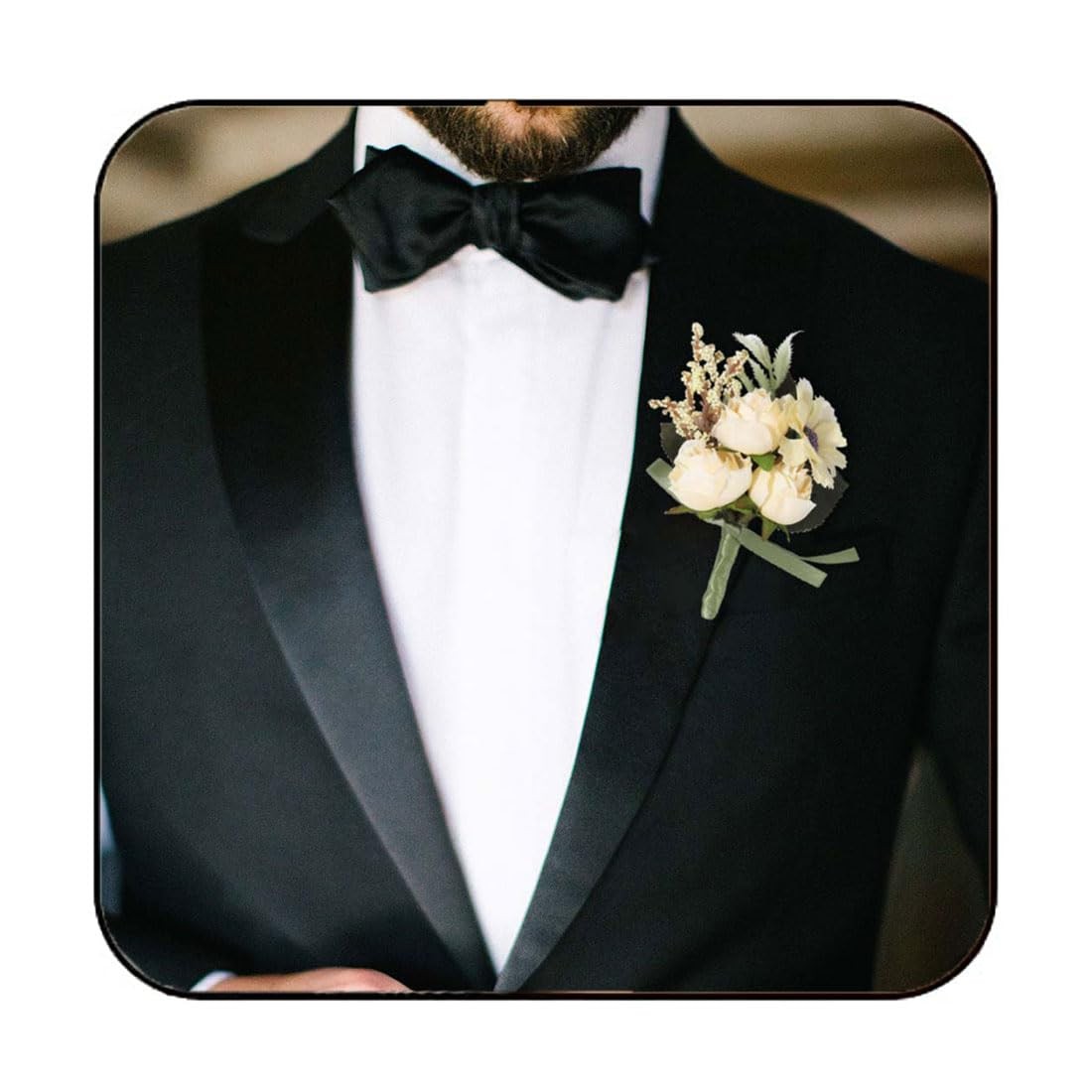 Wedding Rose Boutonniere Men’s Flower Buttonholes Groomsmans Prom Party Suit …