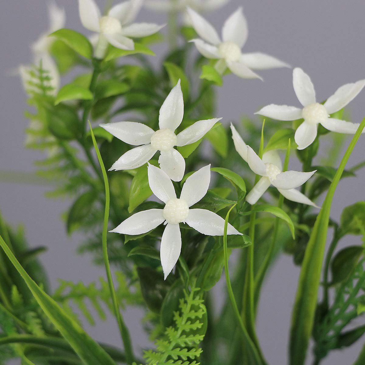 6Pcs Star Jasmine Artificial UV Resistant Flowers Outdoor Plastic Flowers