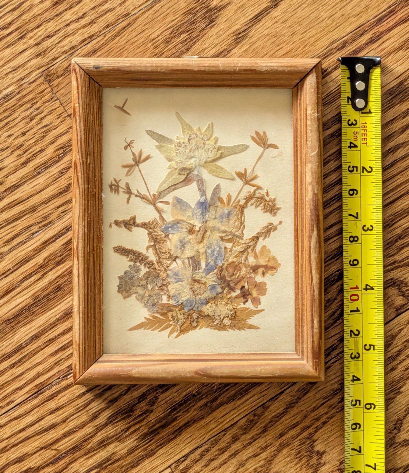 VTG Pressed Flowers Art – Framed, Boho Theme – Made by “Original Handarbeit”
