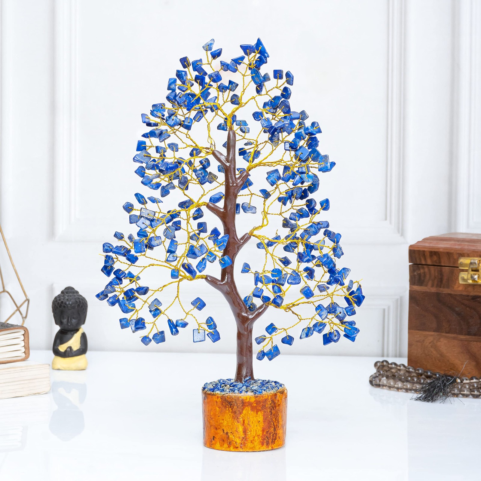 Lapis Lazuli Crystals and Healing Stones Tree, Birthday Gifts for Women, Gifts