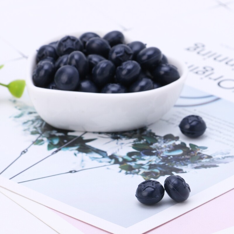 50pcs Artificial Blueberry Plastic Fake Fruit Disply Home Party Decor