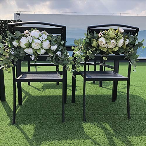 Rustic Wedding Arch Flowers – 30″ Artificial Floral Swag, Green Leaves & Sunflow