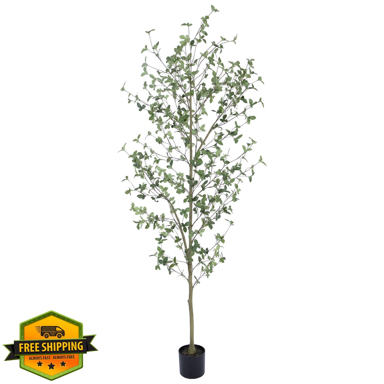 Bellacat 7ft Artificial Quince Leaf Tree Faux Lifelike Branches
