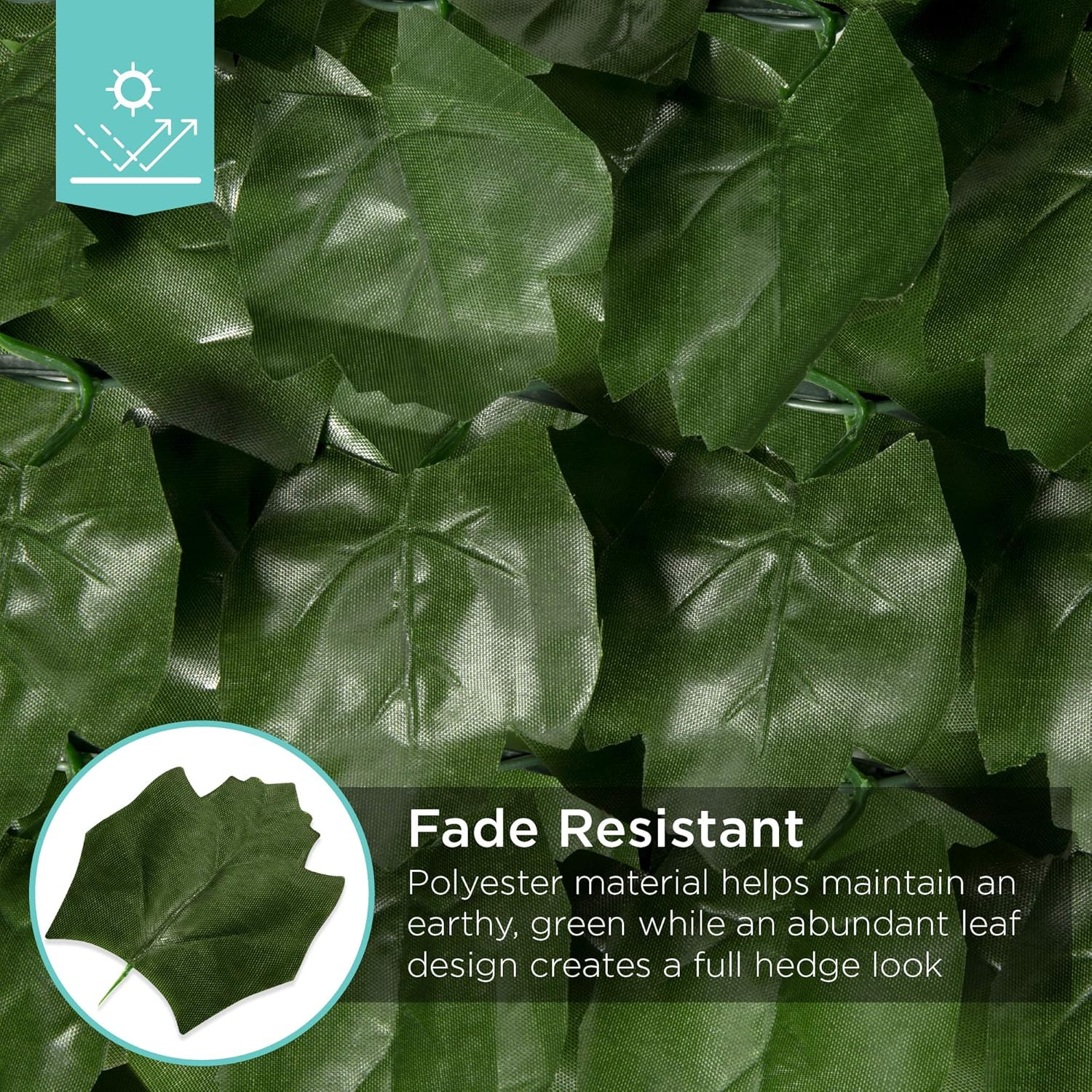 Best Choice Products Outdoor Garden 94X39-Inch Artificial Faux Ivy Hedge Leaf an