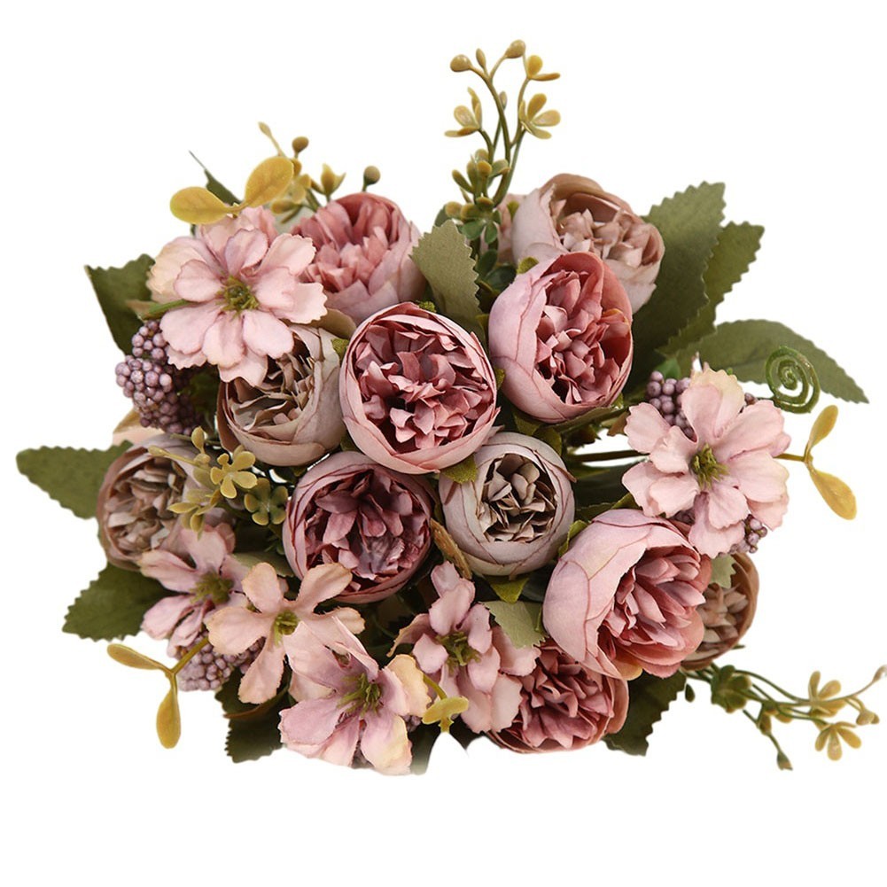 Simulated bouquet cloth fake flower wedding room layout office decoration