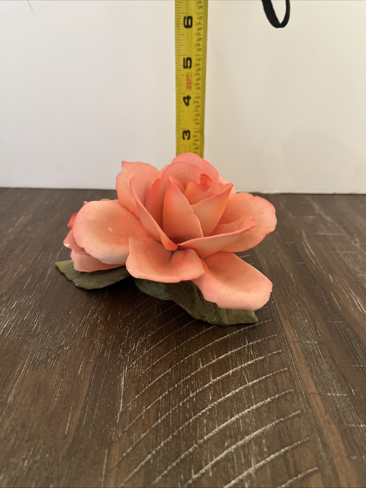 Decorative Peach Rose Flower Accent Piece