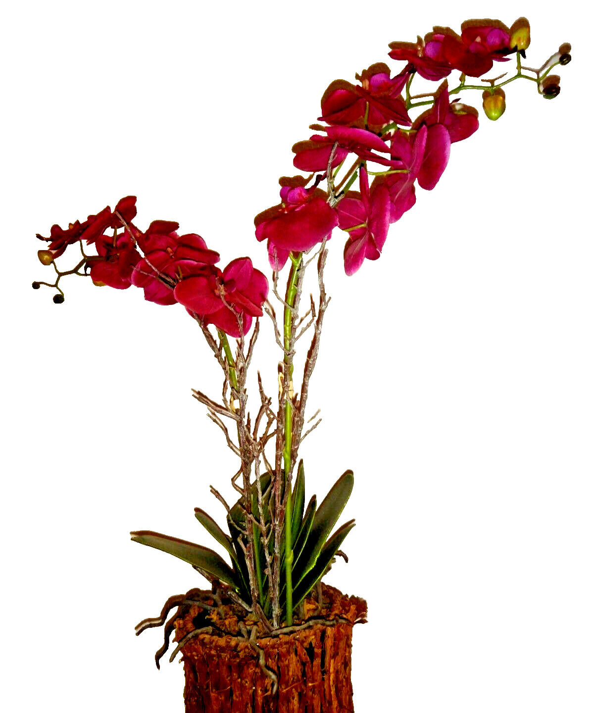 Artificial Potted Flowers Purple ORCHID Floral Home Décor Height : 35 inches