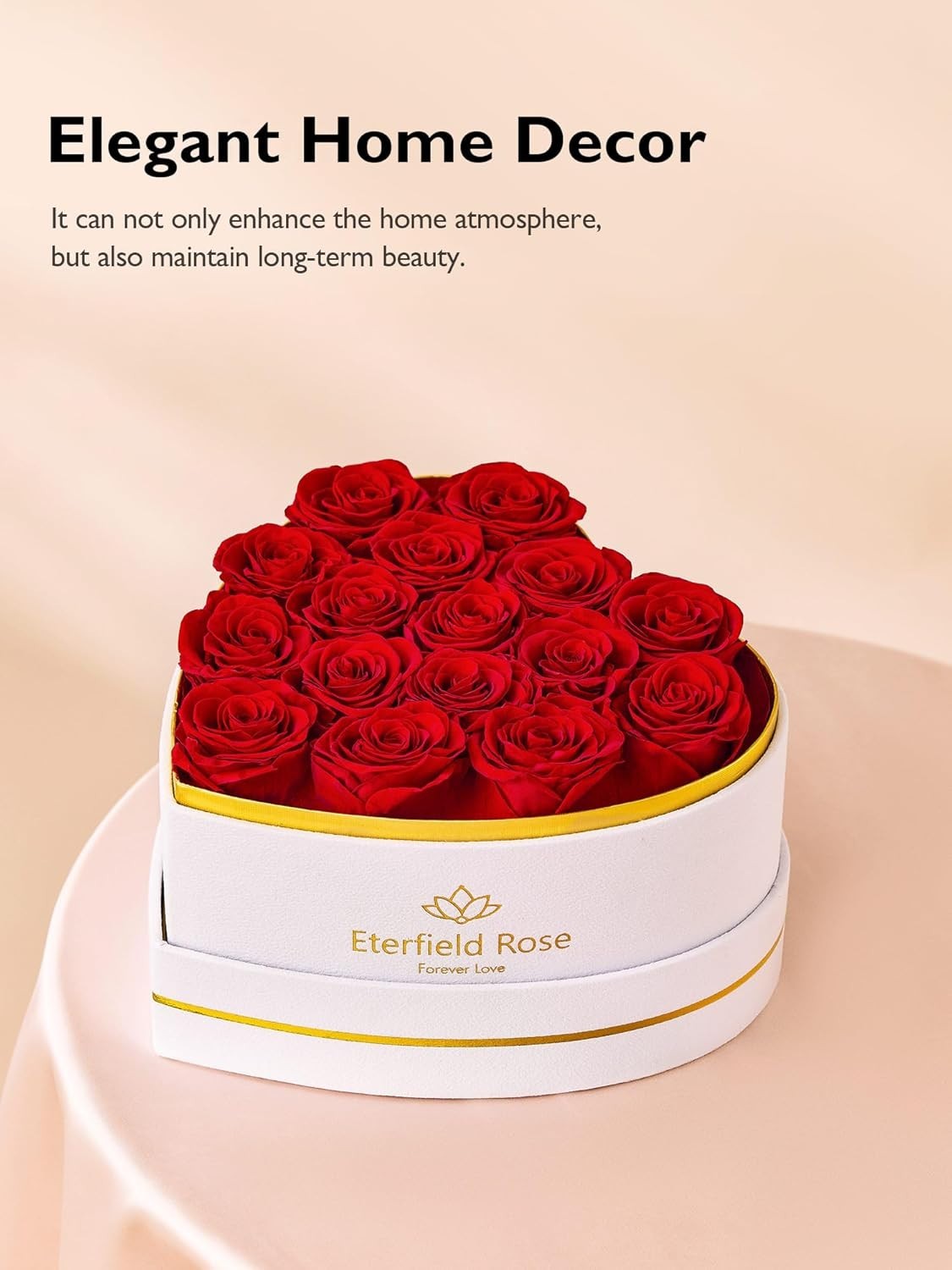 16 Flower Forever Heart Shape Box,Mothers Day Gifts for Her Mom White Box New