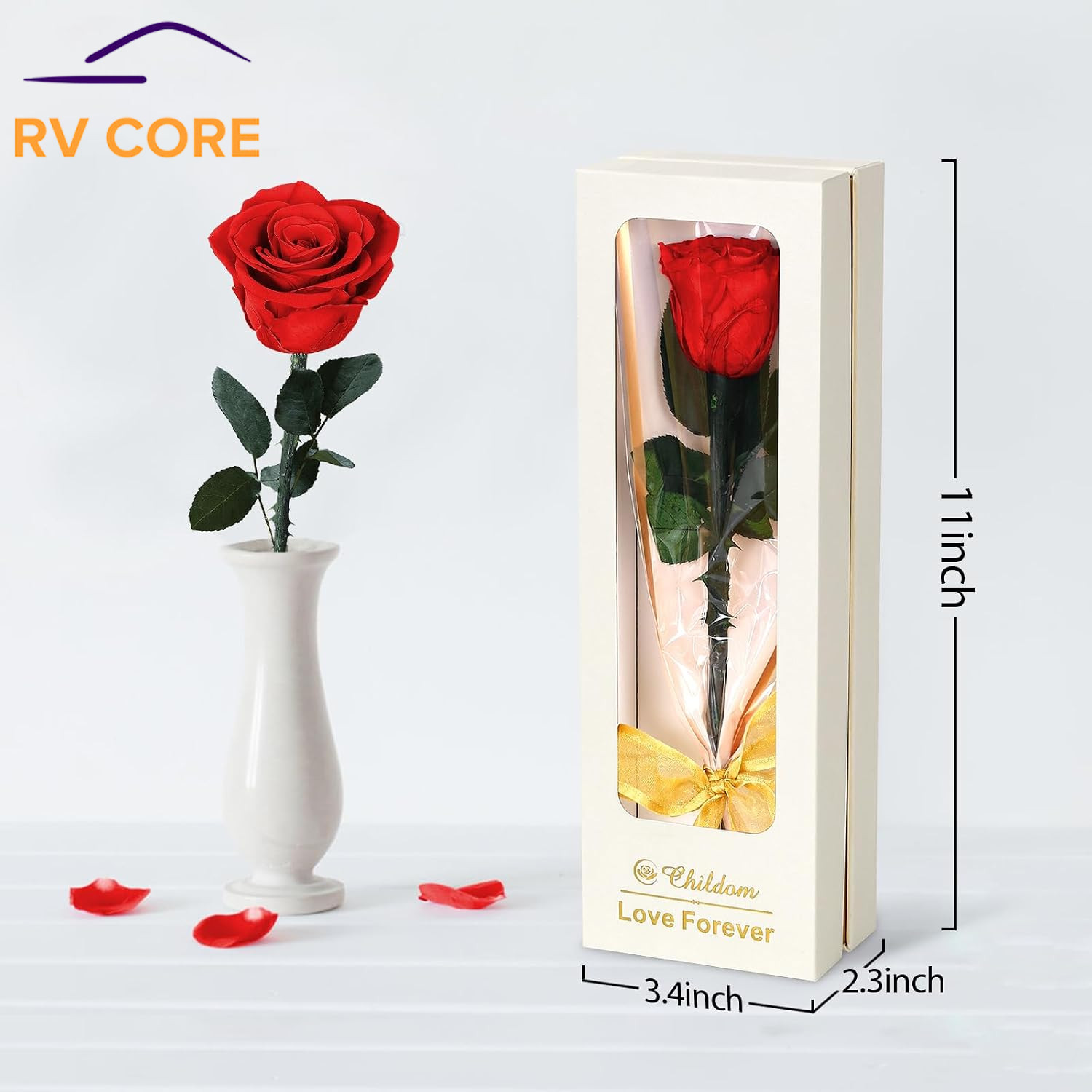 Forever Preserved Red Rose Gift for Mom Wife Girlfriend Valentine’s Birthday