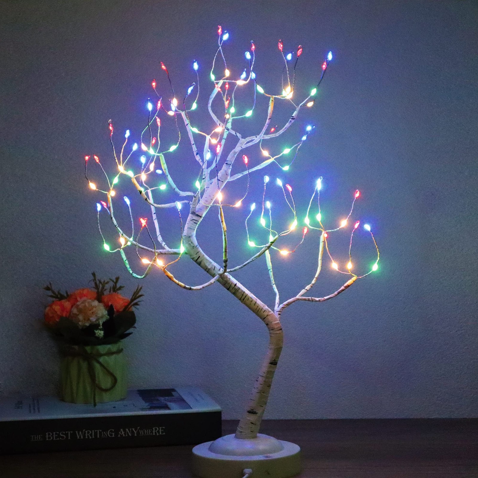 Tabletop Bonsai Tree Light,108L LED Tree Lamp,Halloween Tree with 8 Mode& Tim…