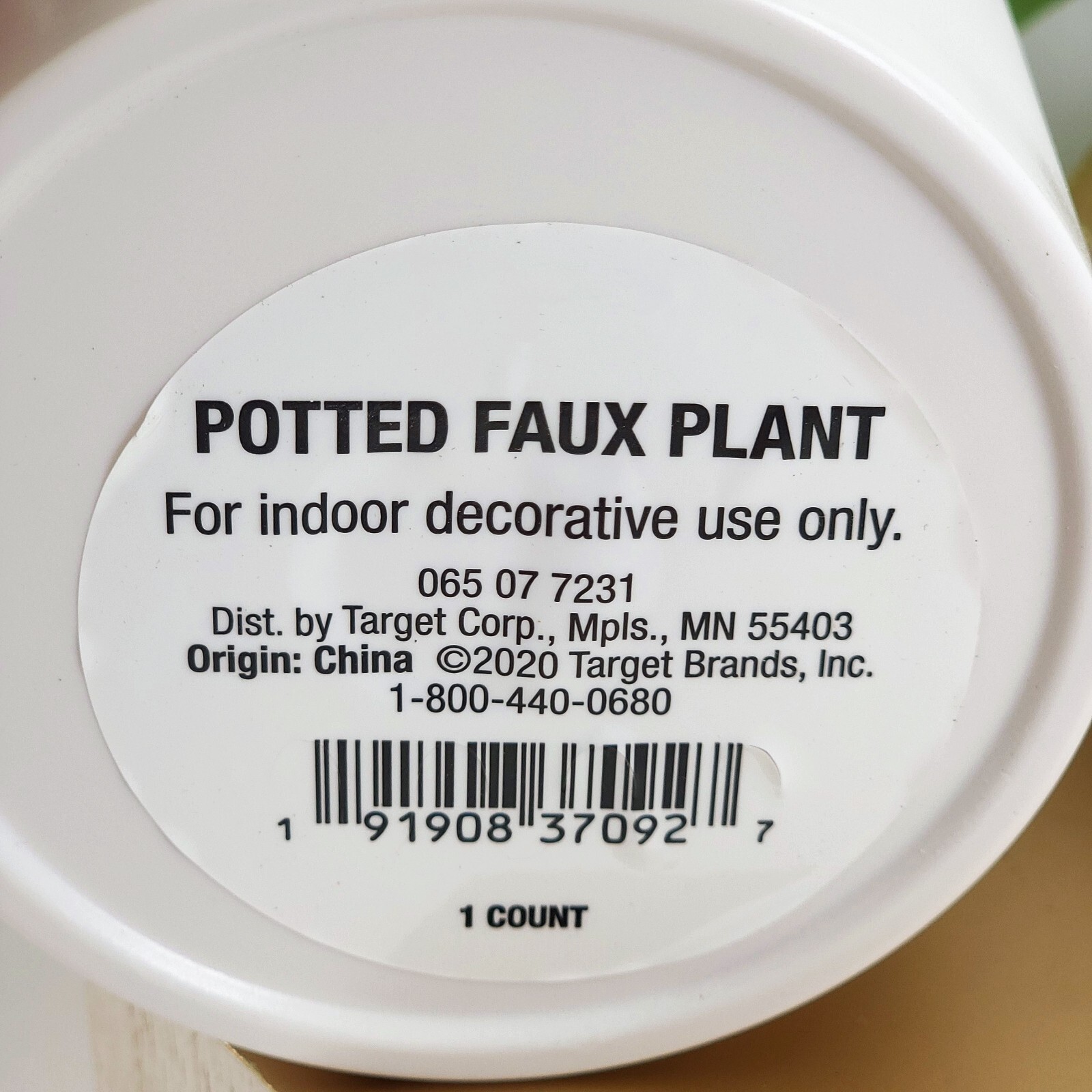 Faux Mini Ivy 10″ Potted Plant with Modern White Pot Floral Decor Threshold NEW