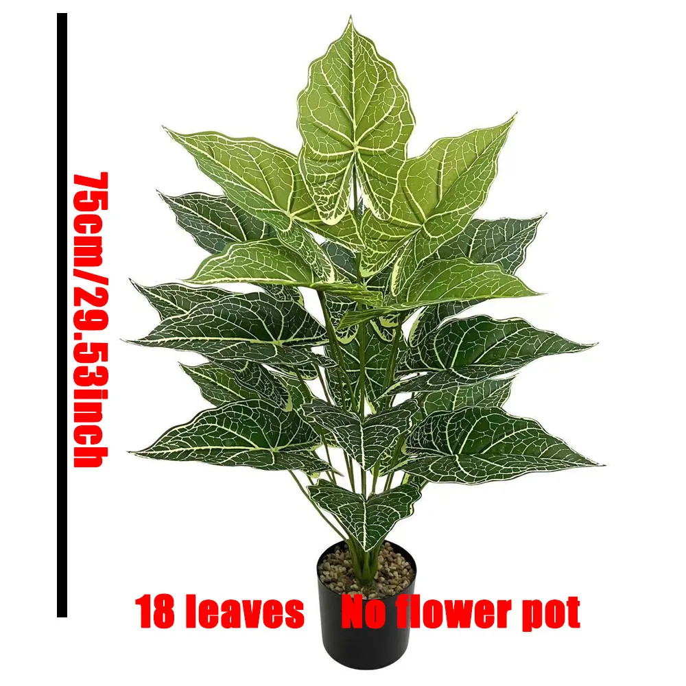 24 Artificial Green Fairy Taro Leaves Monstera Plant Indoor / Outdoor Decoration