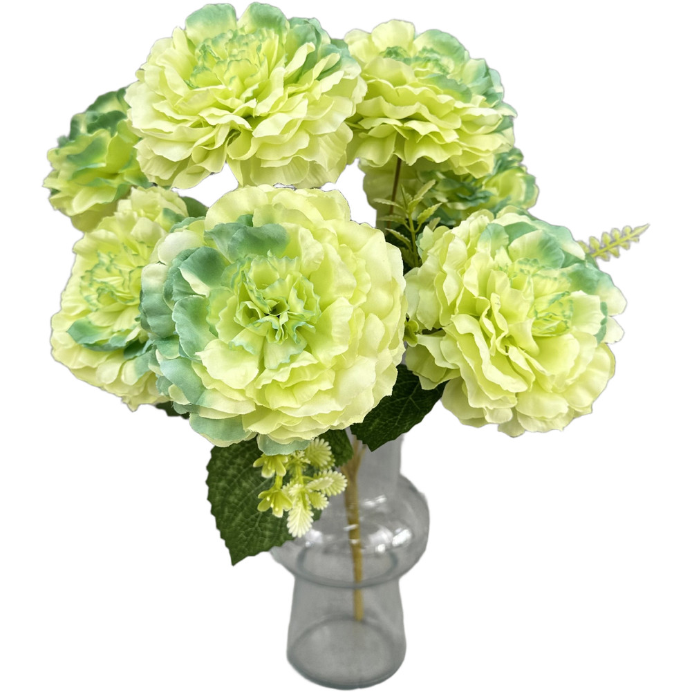 7 Artificial Peony Flowers White Black Red Blue Green Light Purple Deep Pink
