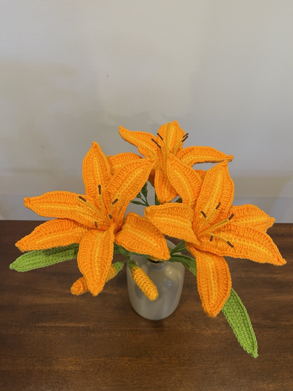 Handmade Crochet Daylily Bouquet