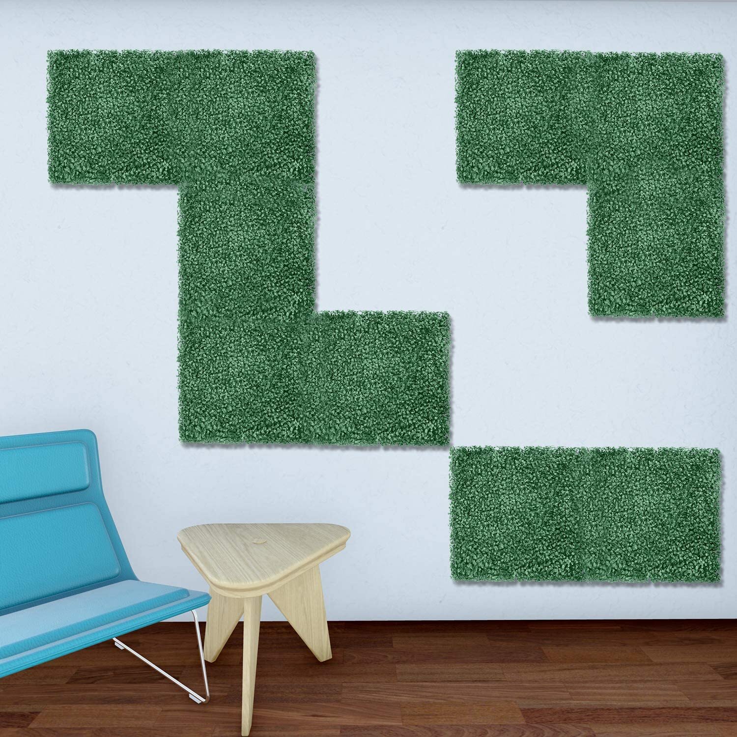 20 in Artificial Faux Boxwood Leaf Fence Panel Home Wall Plant Decor Grass Mat