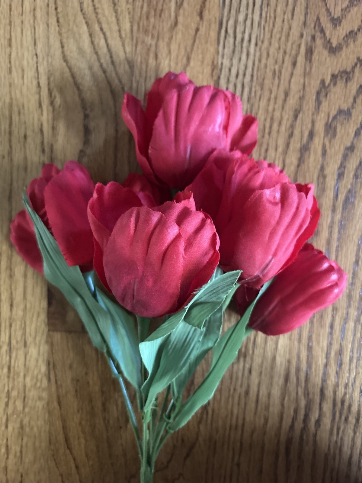 Lot of 6 Bundles Faux Artificial Fake Silk TULIP Flowers Purple Pink Red Spring