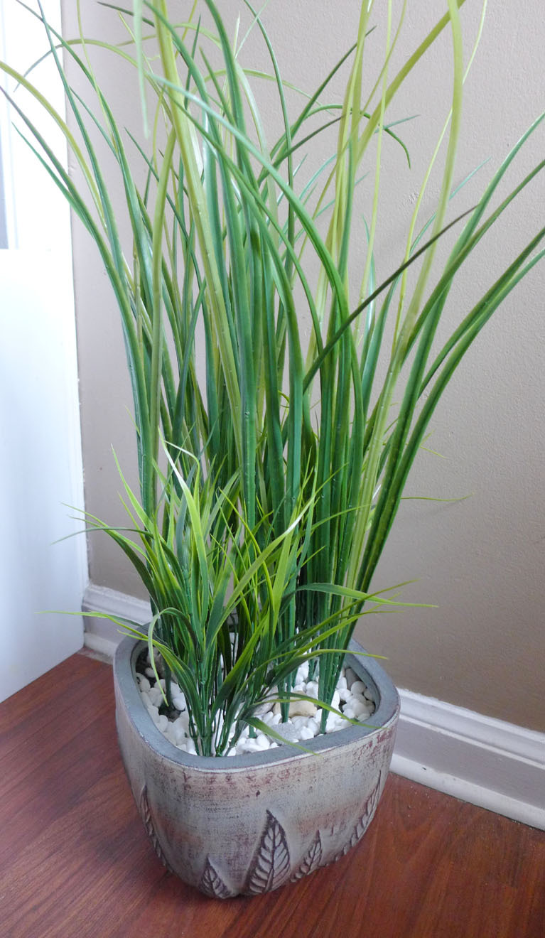 10 Long Grasses With Two Bushes Artificial Plastic Plants Home Garden Landscape