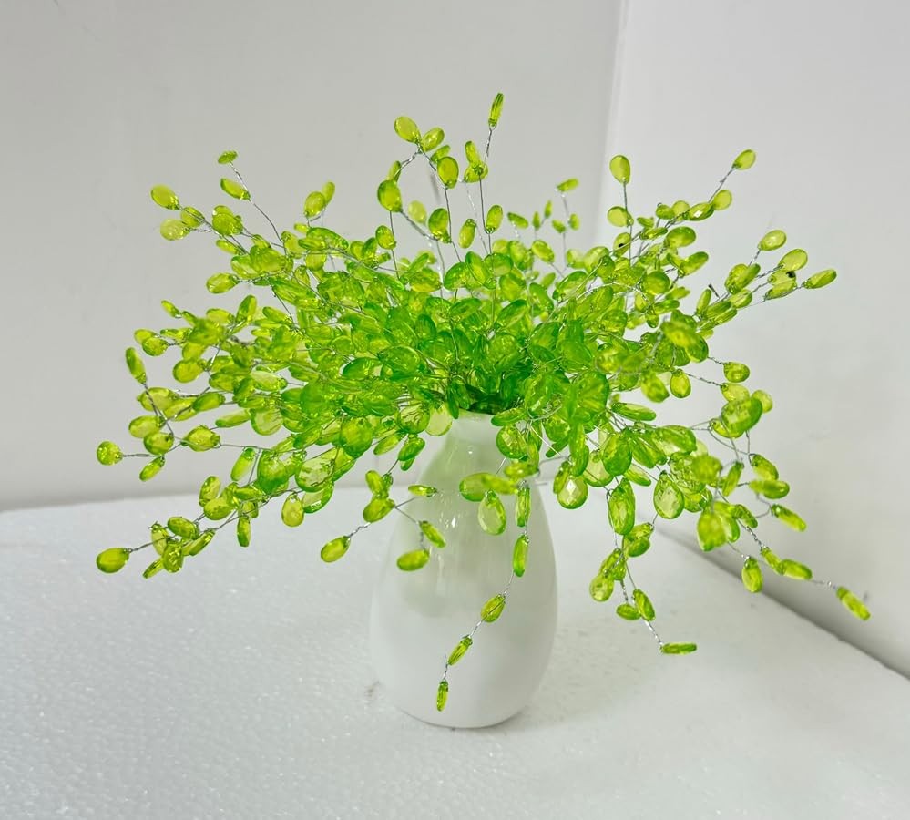 30pack Acrylic Bead Drop and Soft Stems Floral Picks,6.75″ Artificial Bouquet…