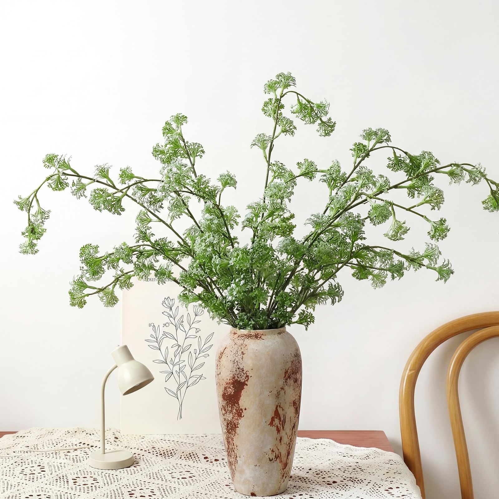 5 Pcs Artificial Rapeseed Flowers Stems Faux Long Stem Plants Fake Greenery B…