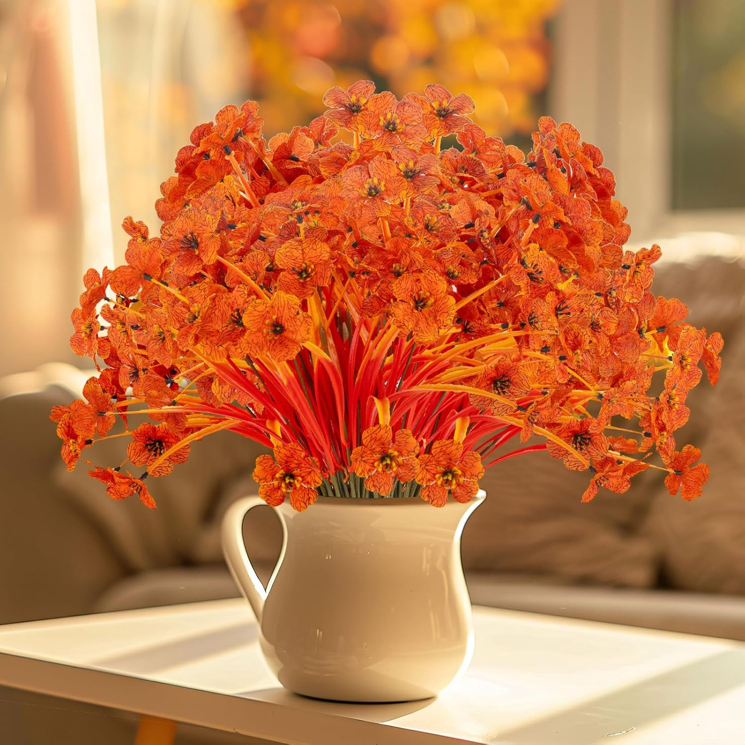 20 Bundles No Fade Faux Fall Flowers for Thanksgiving Harvest Decor