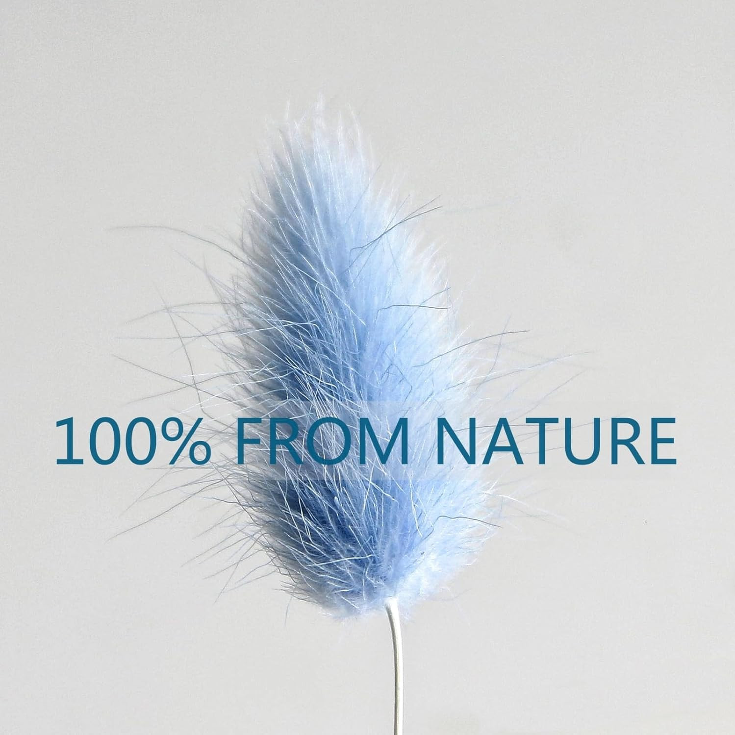120 PCS Blue Dried Pampas Grass Decor, 17-inch Pompas Floral, Dry Flowers for De