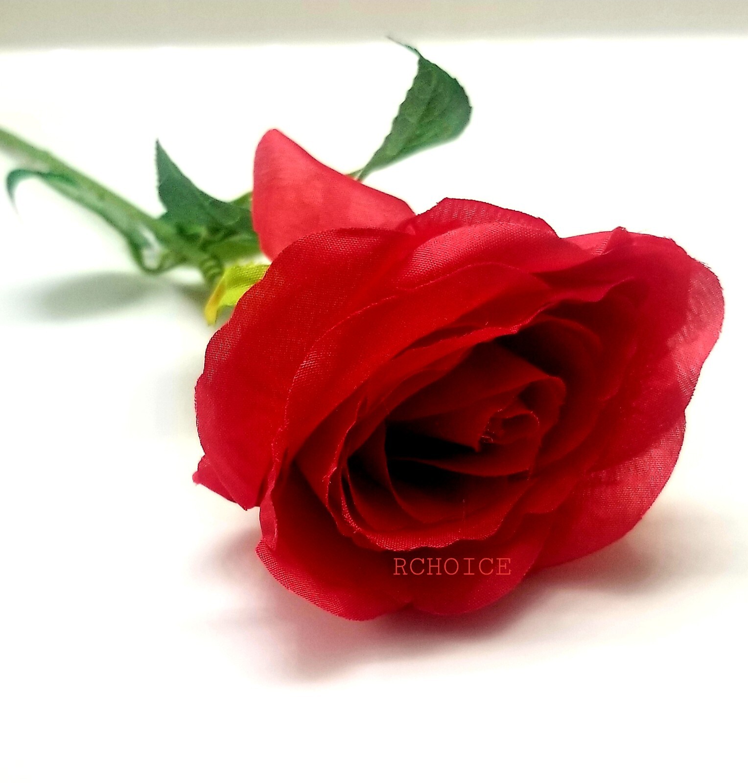 Rchoice Artificial Rose Flower Red Silk Roses with Stem Flowers Bouquet Wedding