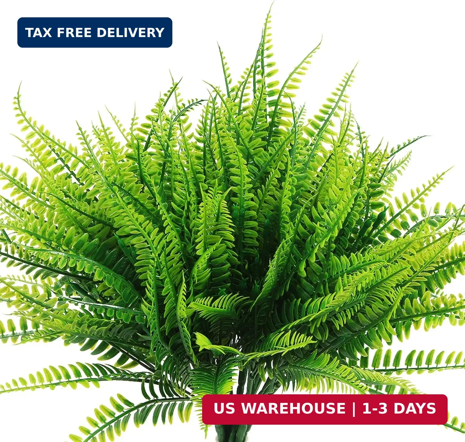 Coreland 8 Pcs Fake Plants Outdoors – Ferns Artificial Plants for Outdoor Ferns
