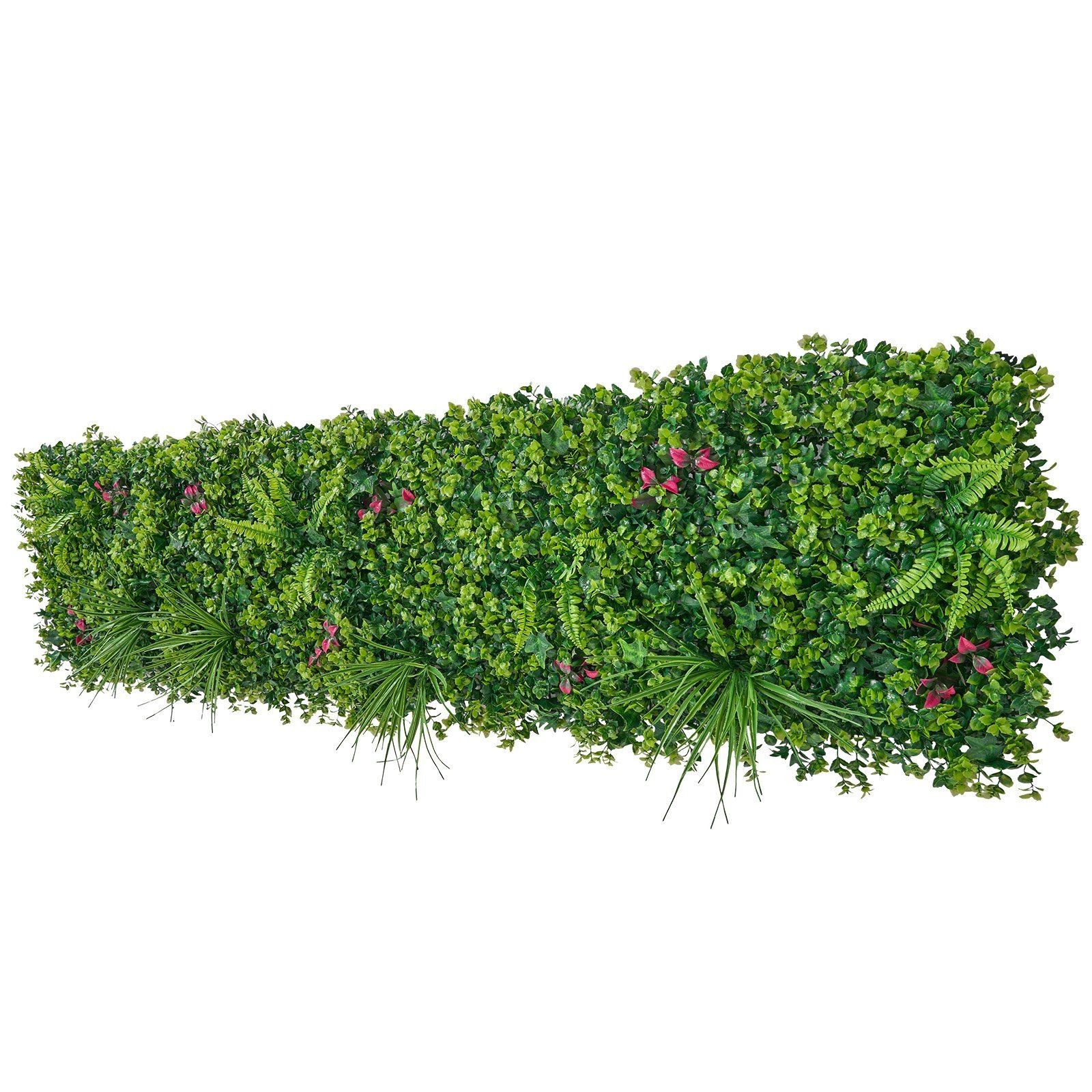Privacy Hedge Wall: 12PCS 20x20in Synthetic Boxwood Panels, PE Mesh Backing