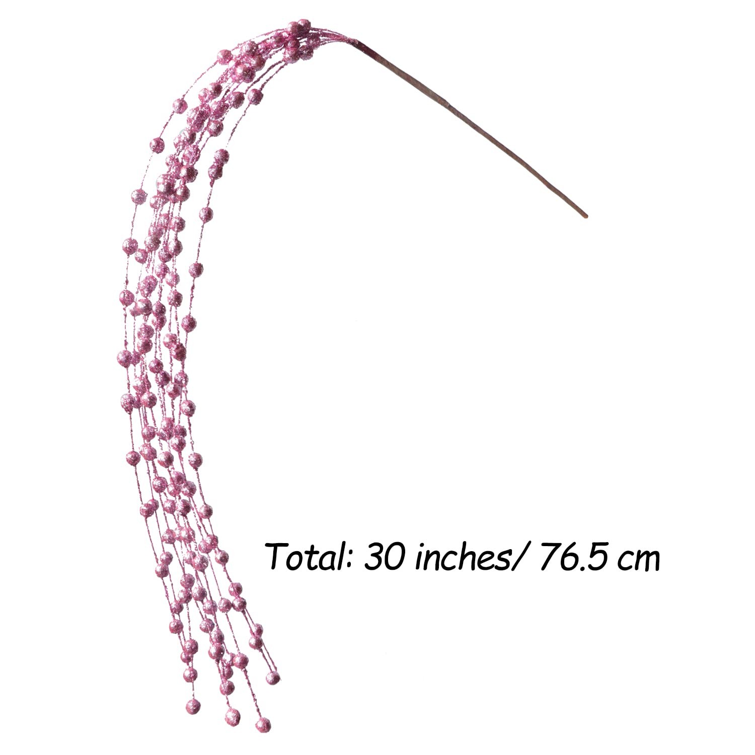 Glitter Christmas Picks Sprays Set of 6 Artificial Glitter Berry Stems Decora…