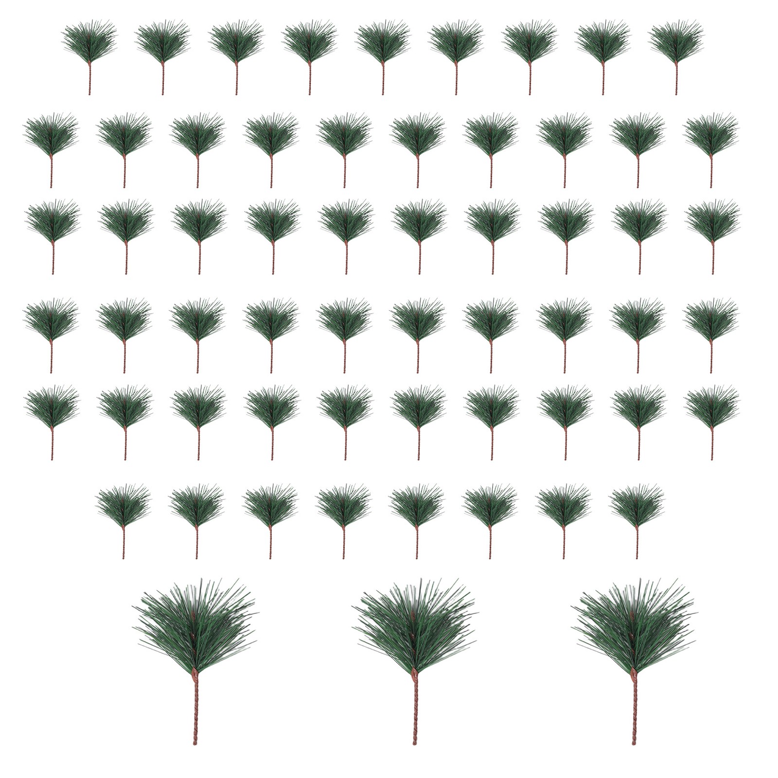 60 PC Artificial Green Pine Needles Branches-Small Pine Twigs Stems5149