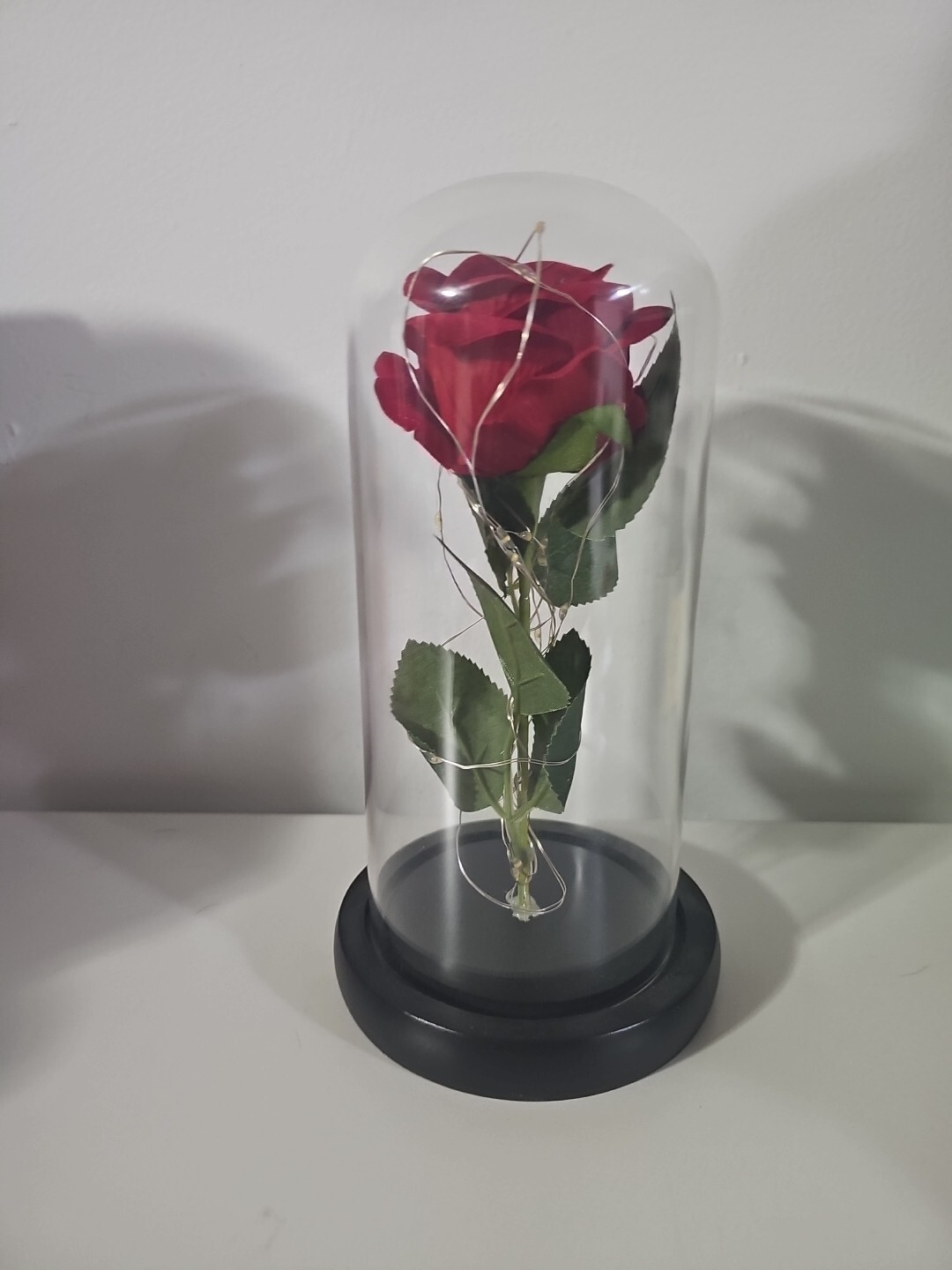 Artificial LED Light Glass Rose