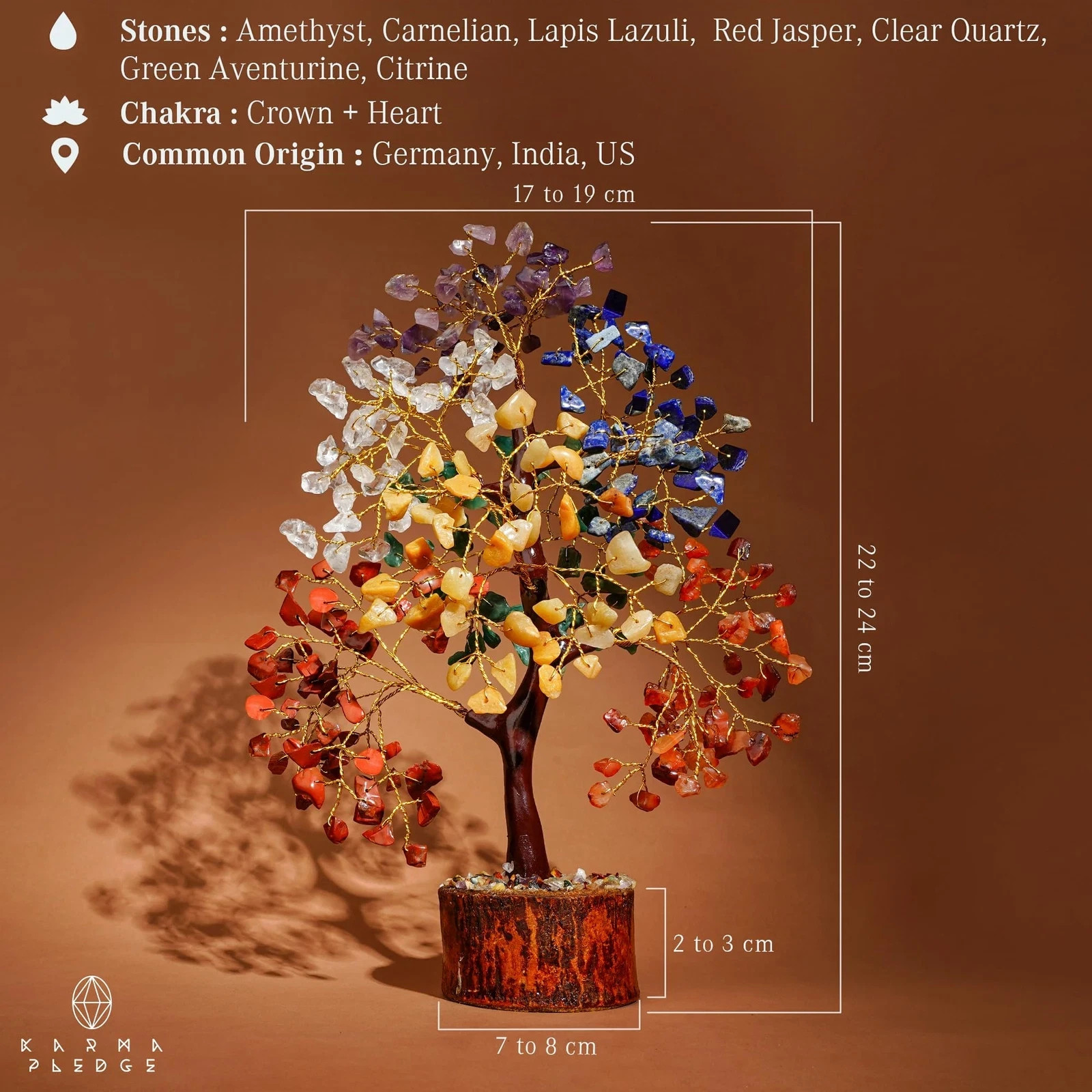 Crystal Tree of Life 7 Chakra Healing Crystal Trees for Home Decor Office Des…
