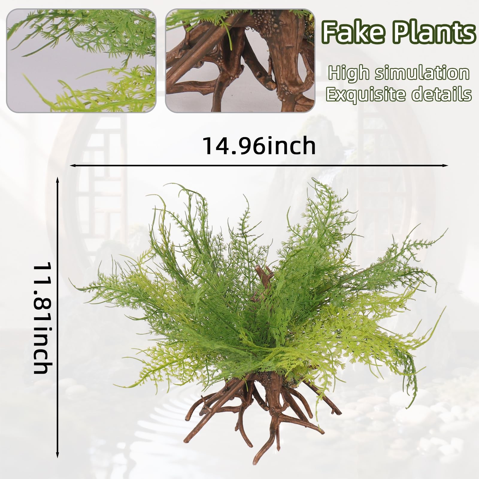 Fake Plant Artificial Greenery Potted Plants, Fake Plants for Home Decor Indo…