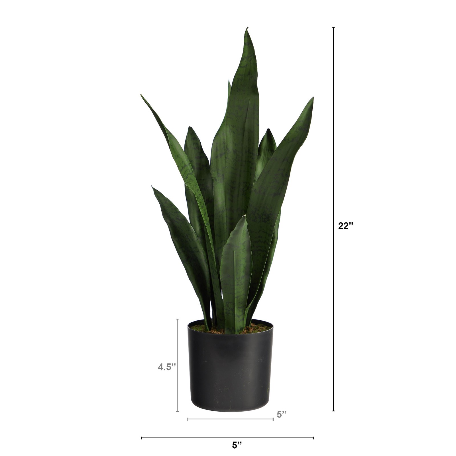 22 Inch Sansevieria Artificial Snake Plant With Nursery Planter Faux Greenery