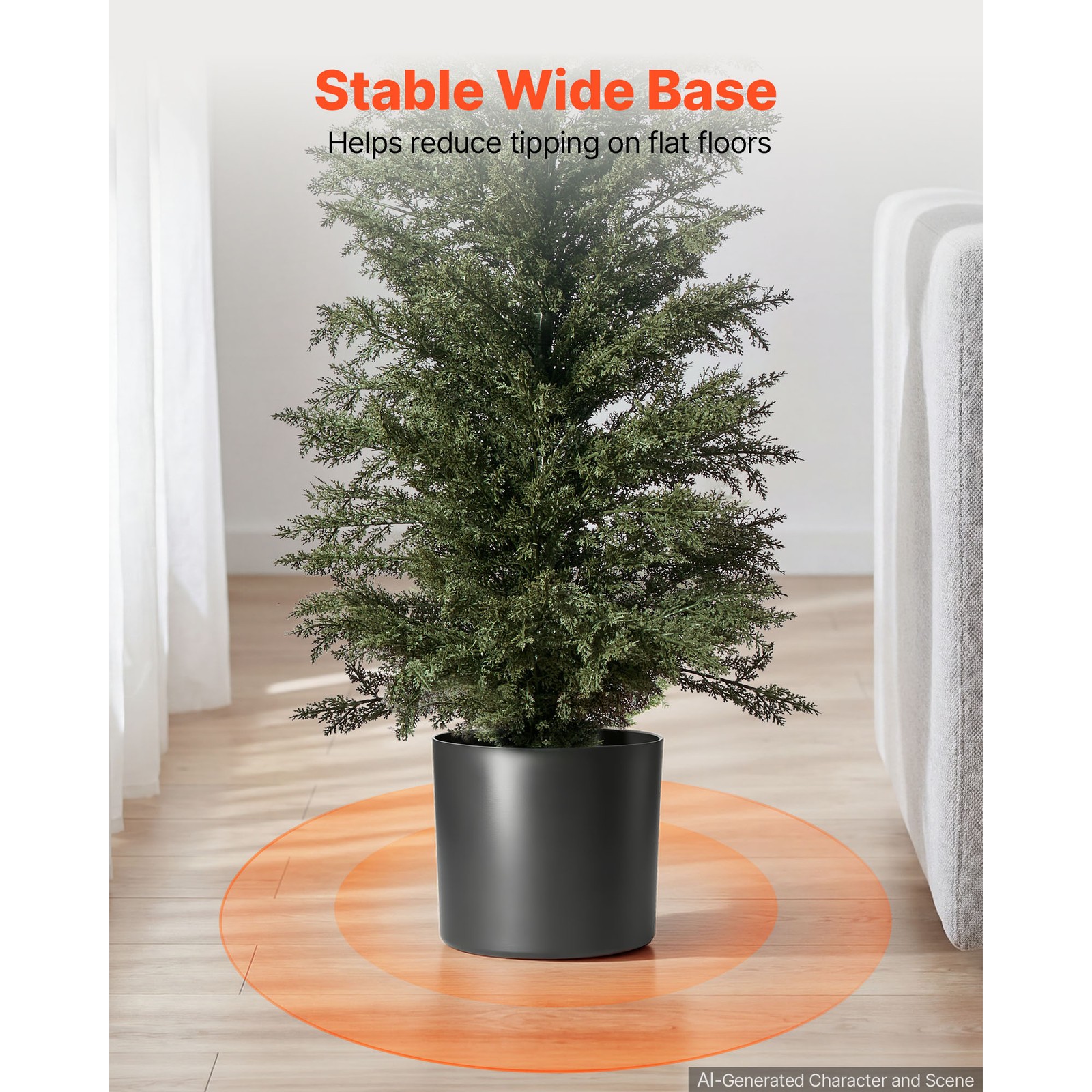 Uimoso Artificial Cedar Topiary Tree 8 ft Set of 2 with Pot for Greenery Decor