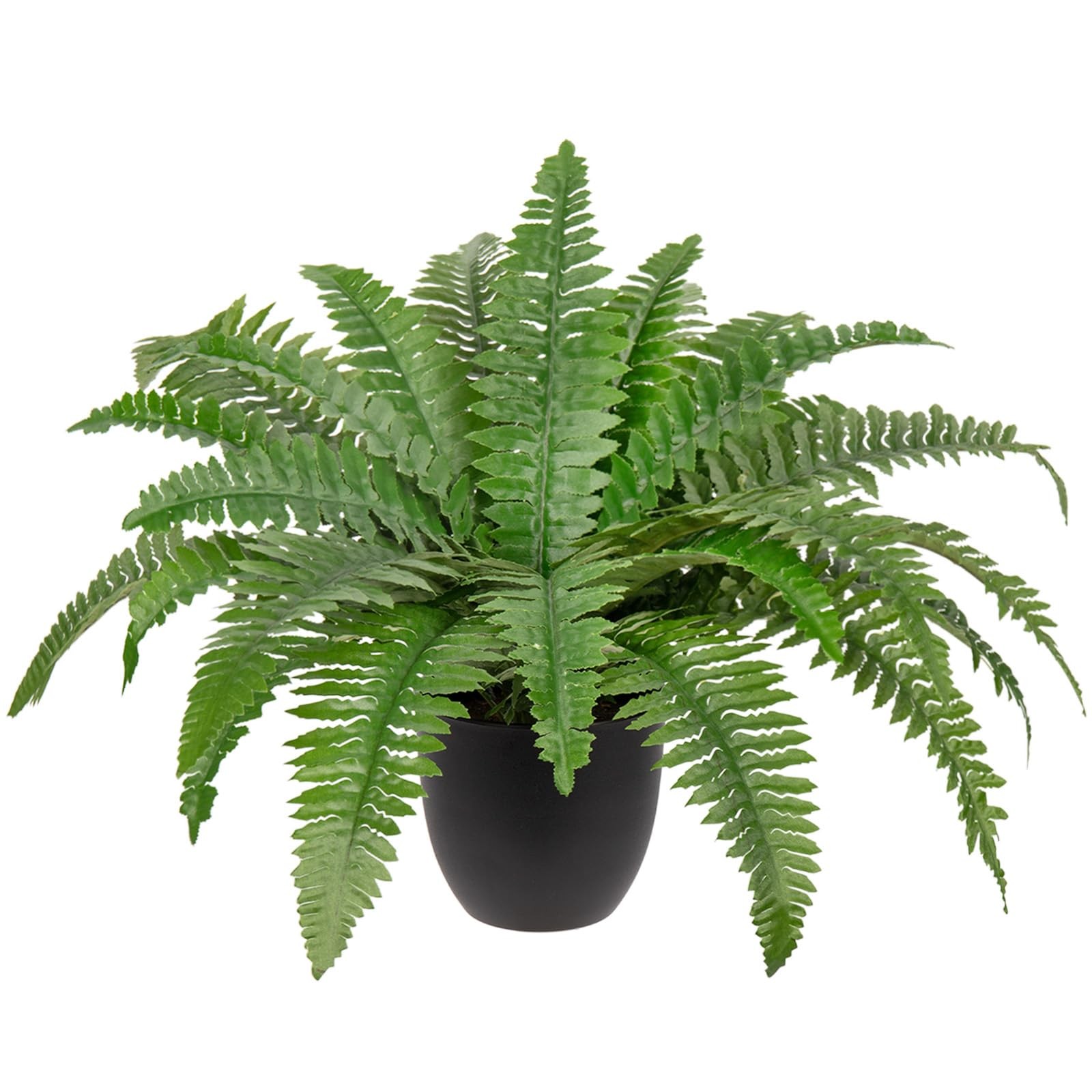 17.7″ Fake Fern Potted Plant Small Artificial Boston Ferns in Pot 25 Leaves f…