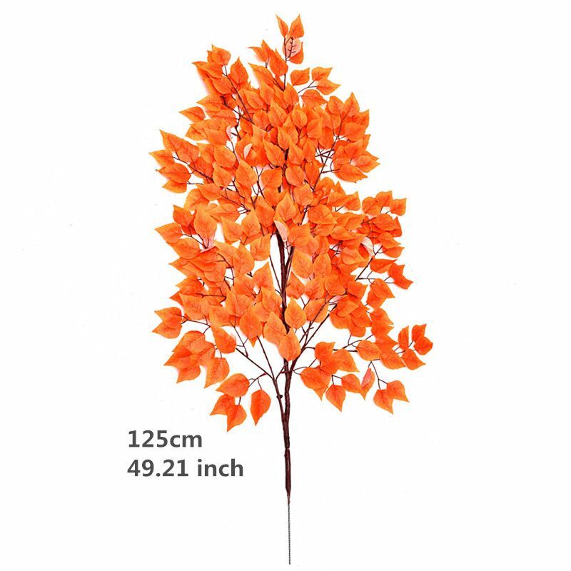125cm Large Artificial Gingko Maple Tree Plastic Plant Branch Home Garden Decor