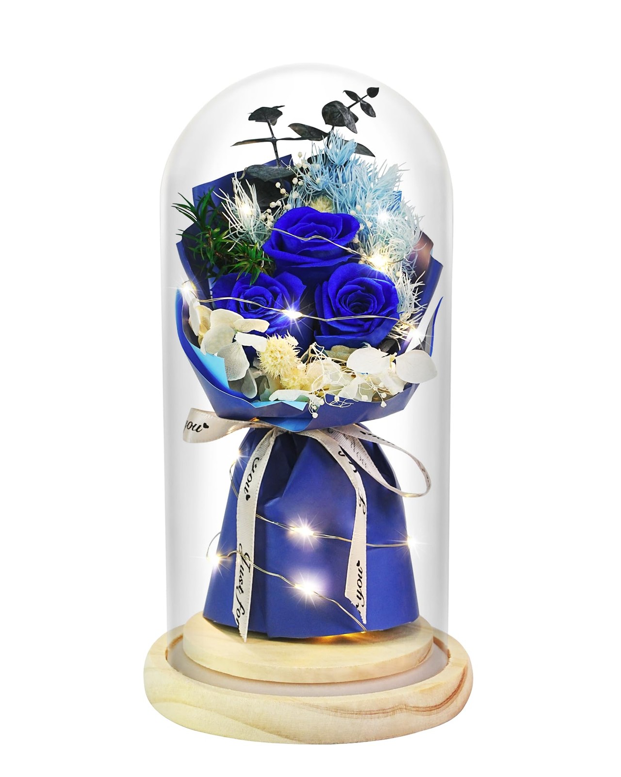 HVY Preserved Real Flowers Bouquet Gifts for Her,Forever Flowers Gift for Women,