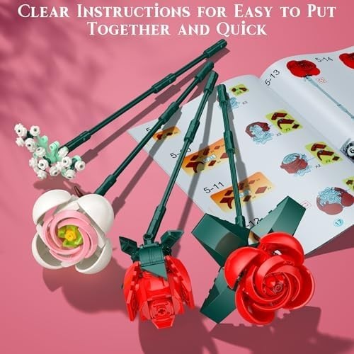 Lego Flowers Bouquet Building Set, Creative Artificial Wildflowers Botanical