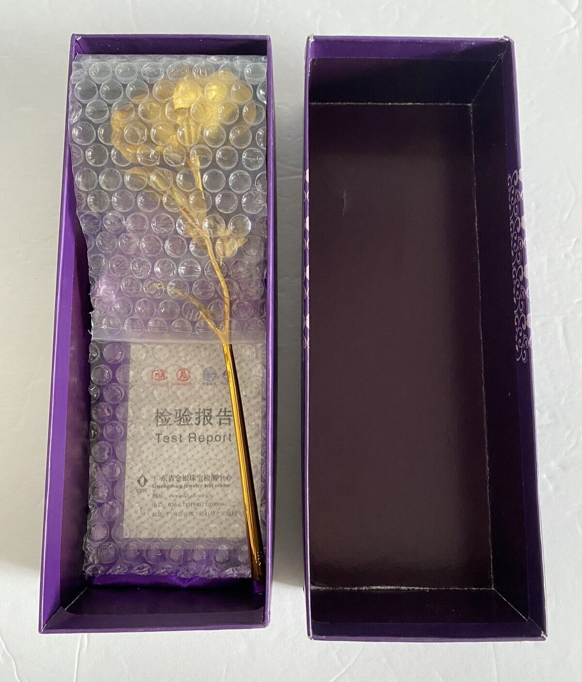 24k Golden Rose Gold With Test Report & Box