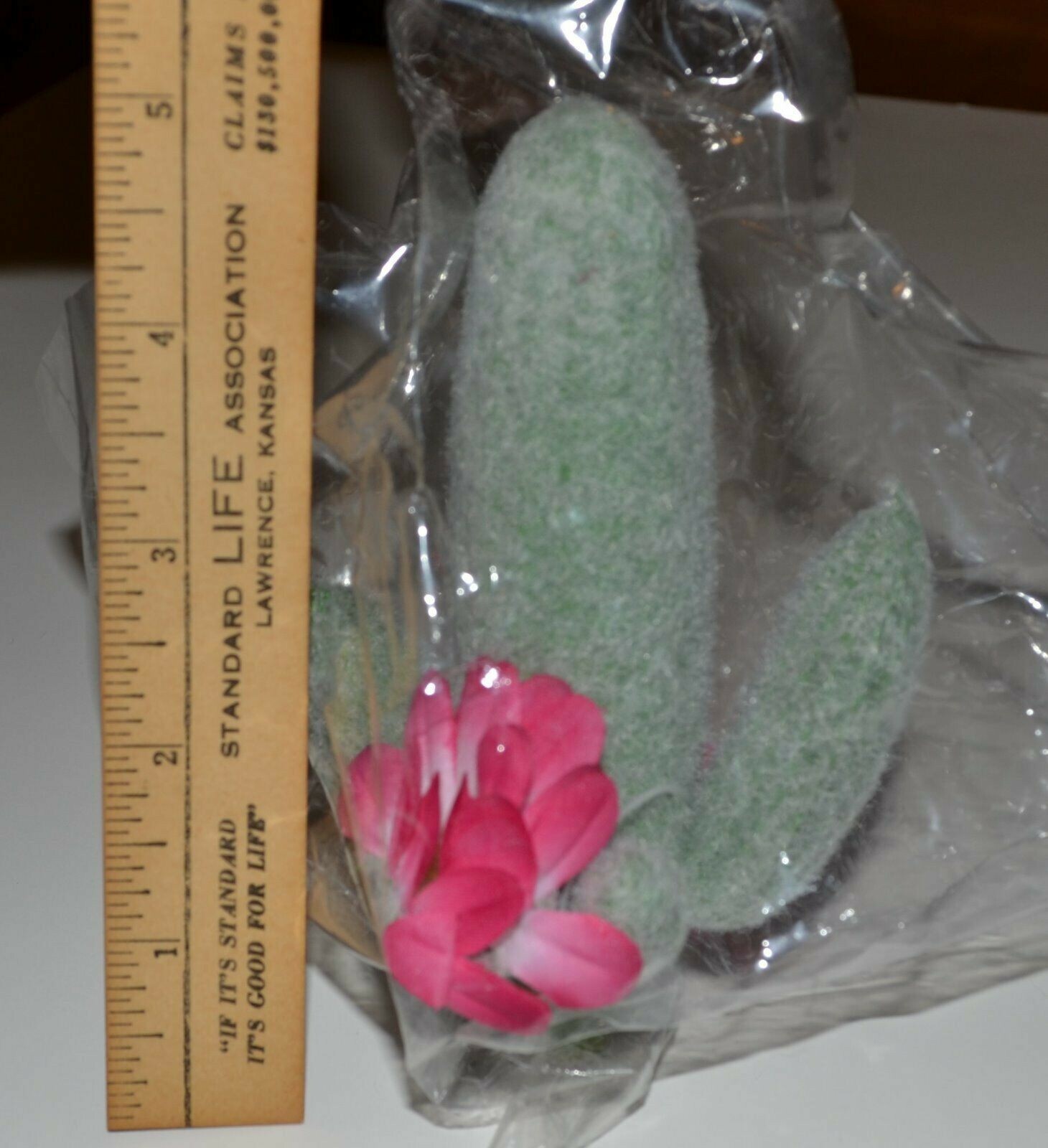 6pc Mini Faux Saguaro Cactus Picks w/ Pink Flowers 5” Southwestern Decor