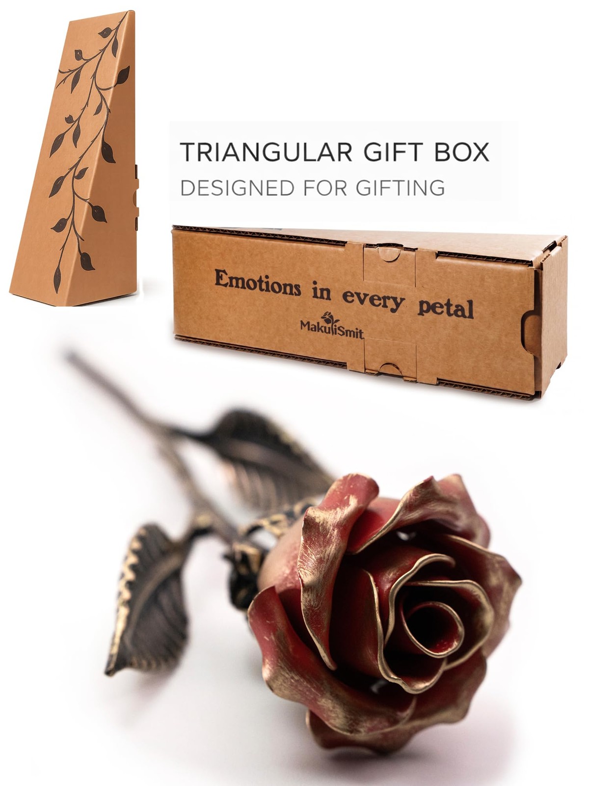 Hand Forged Wrought Iron Rose – Romantic Metal Gift of Everlasting Love – 6th…