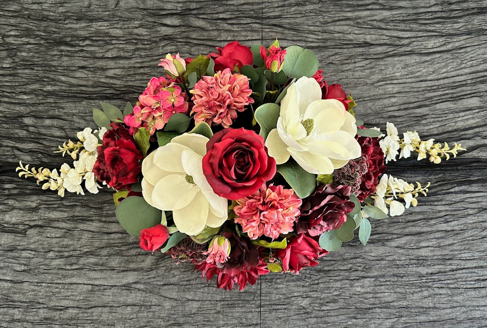 Lot of 10 Faux Artificial Floral Flower Table Centerpieces Wedding Party Maroon