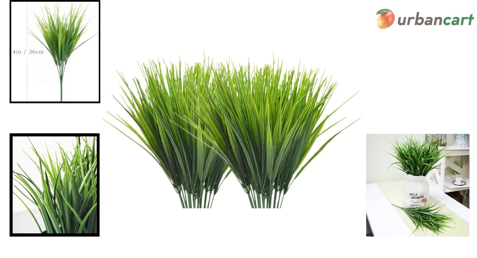 Realistic Artificial Wheat Grass Bushes – Low Maintenance Indoor & Outdoor De…