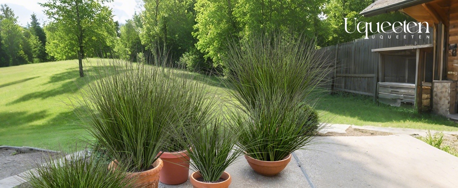 24PCS Fake Plants Artificial Wheat Grass Greenery Plastic Plants Fake Grass