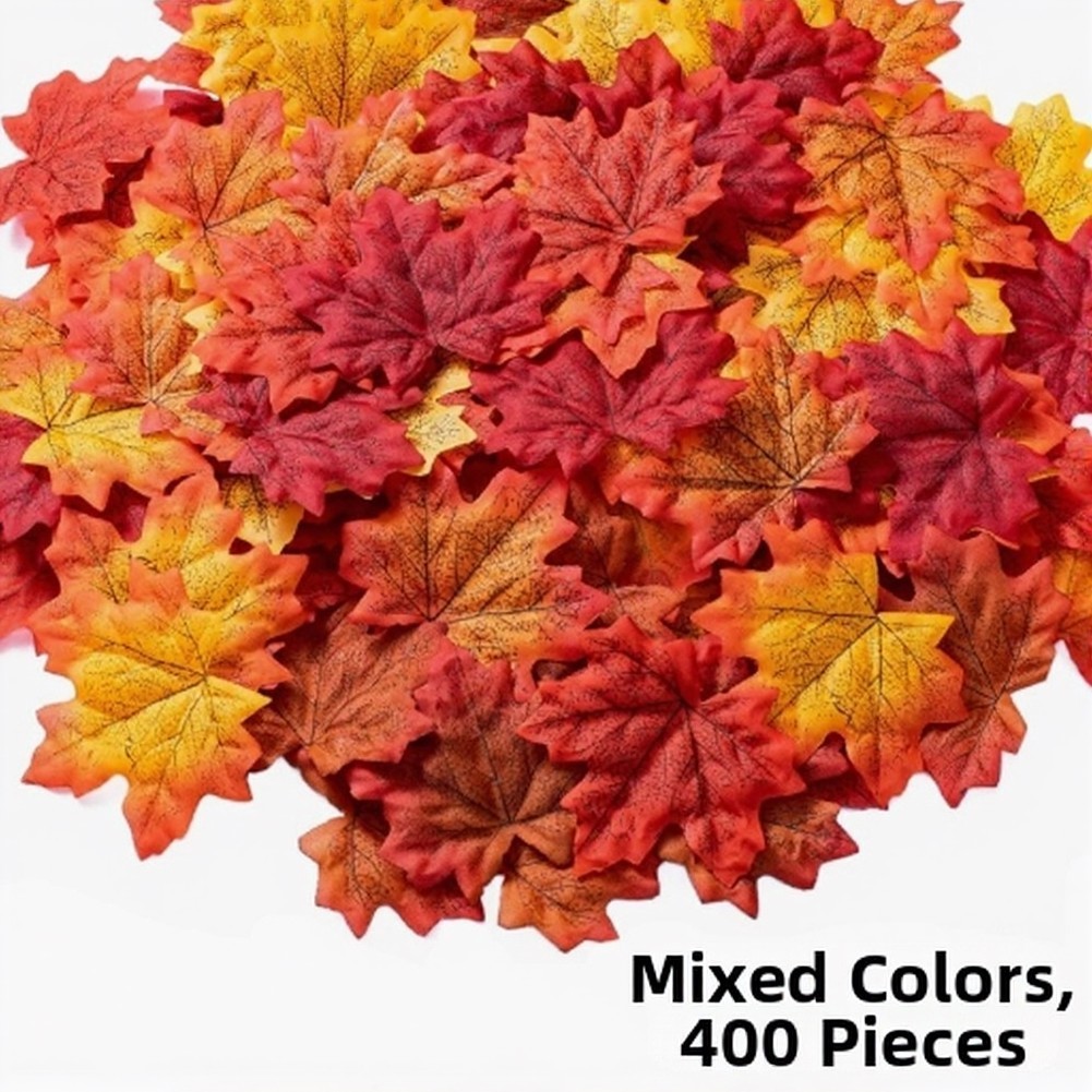 For Thanksgiving Decor Maple Leaves Plastic Mixed Color 8 7cm 300 or 400 PCS