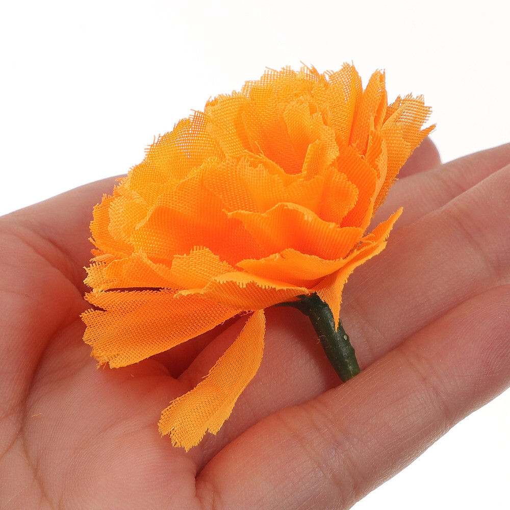 50PCS Wedding Marigold Flowers Marigold Flower Head Artificial Marigold Flowers