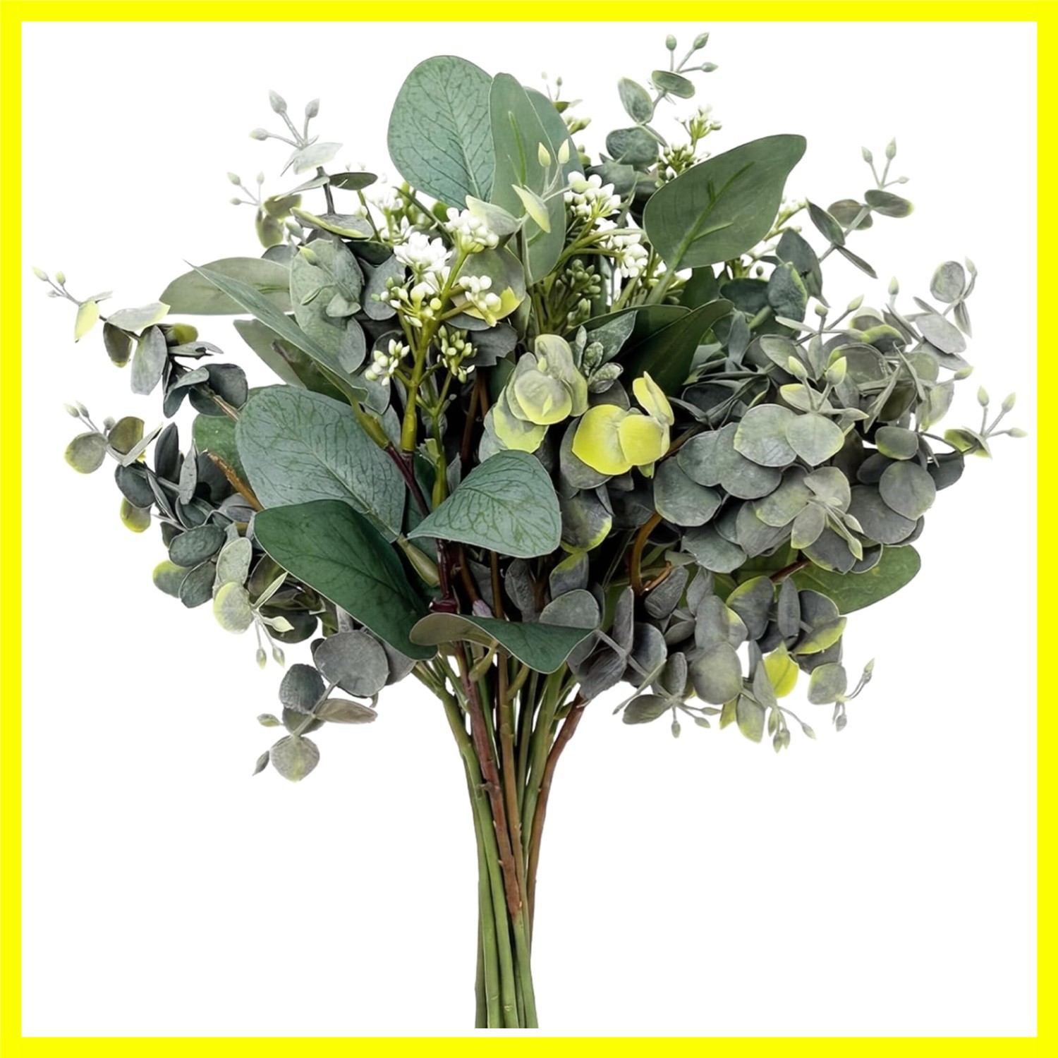10 Pcs Mixed Eucalyptus Leaves Stems Bulk Artificial Eucalyptus Leaves Sprays…