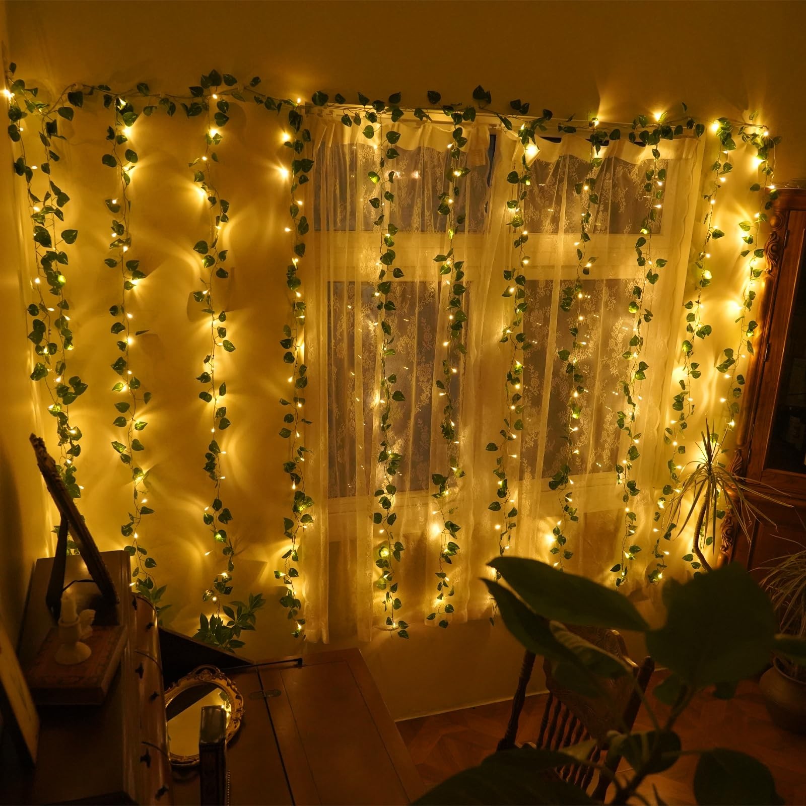 Lfasww Vine Lights 9.4 FT * 6.2 FT 240LED Fairy Lights for Bedroom